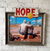 Hope by Dirty Hans, mixed media artwork in frame