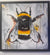 Golden Bumble by Kate Rose – acrylic painting in black shadow frame